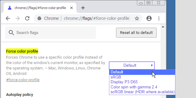 Калибровка монитора. Настройка CMS для Chrome